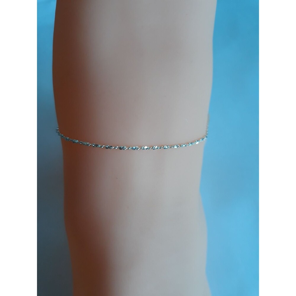 sterling silver bracelet/Anklet 9" 1mm